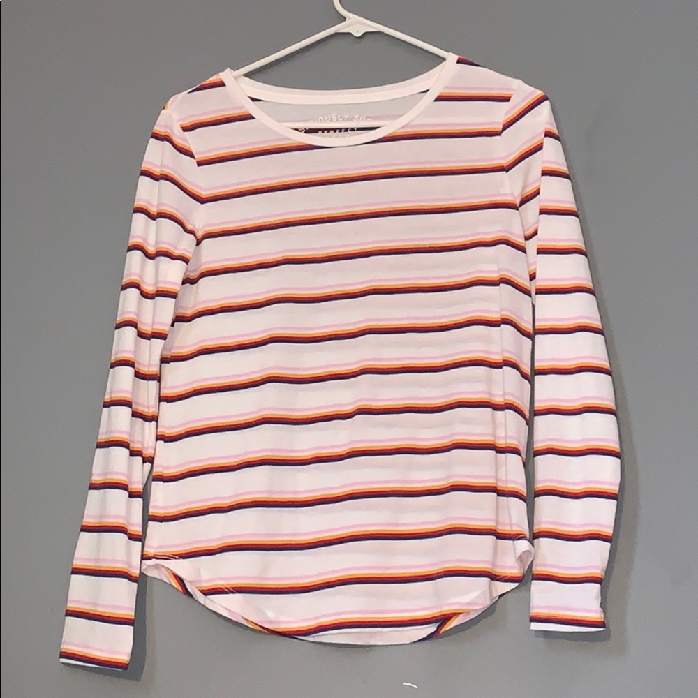 Aero- Seriously soft stripped white shirt
